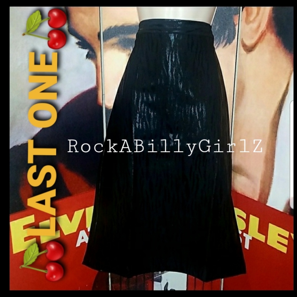 Tatyana Pencil Me In Vintage Vegan Black Leather w Zebra Print Pinup Skirt